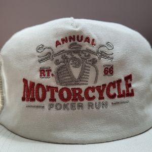 Poker Run Motorcycle trucker Hat route 66